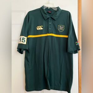 South Africa Rugby Union green jersey. Size XL